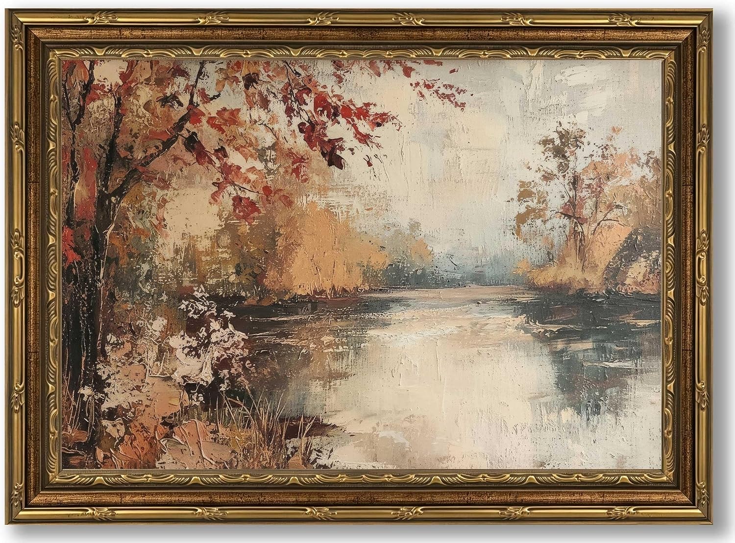 Autumn Landscape Framed Canvas Painting