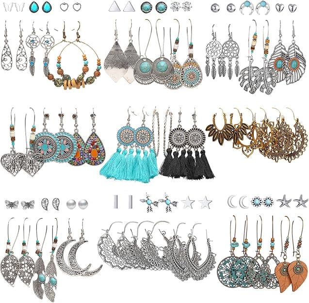 Boho 45-Piece Earring Set