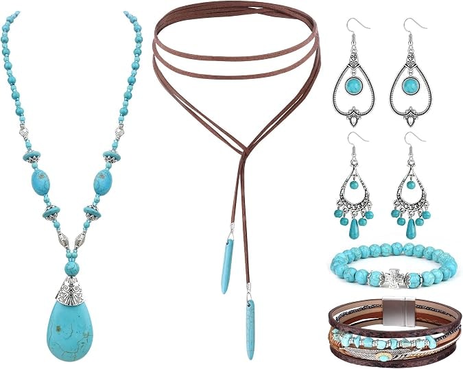 Boho Turquoise Jewelry Set