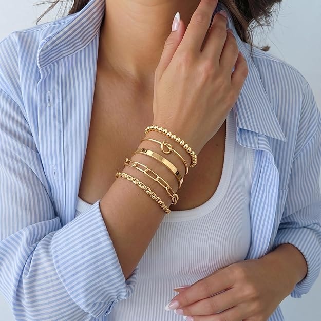 Gold Bracelet Set