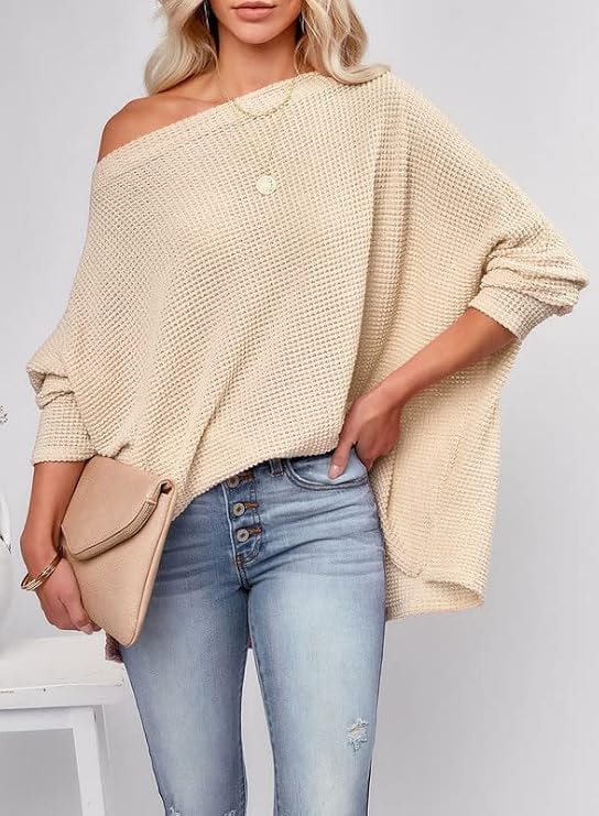 Off Shoulder Boat Neck Sweater