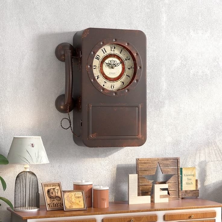 Vintage Telephone Wall Clock